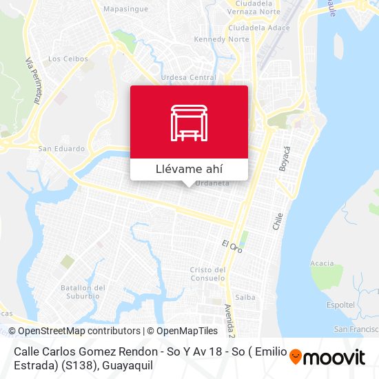 Mapa de Calle Carlos Gomez Rendon - So  Y  Av  18 - So ( Emilio Estrada) (S138)