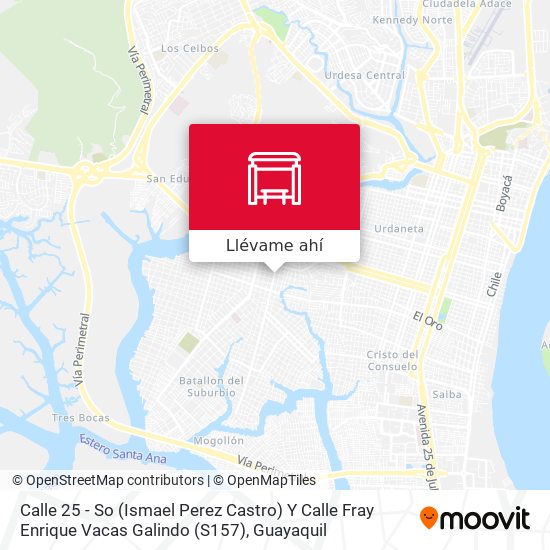 Mapa de Calle 25 - So (Ismael Perez Castro) Y Calle Fray Enrique Vacas Galindo  (S157)