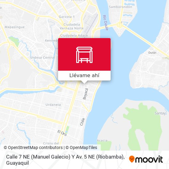 Mapa de Calle 7 NE (Manuel Galecio)  Y Av. 5 NE  (Riobamba)