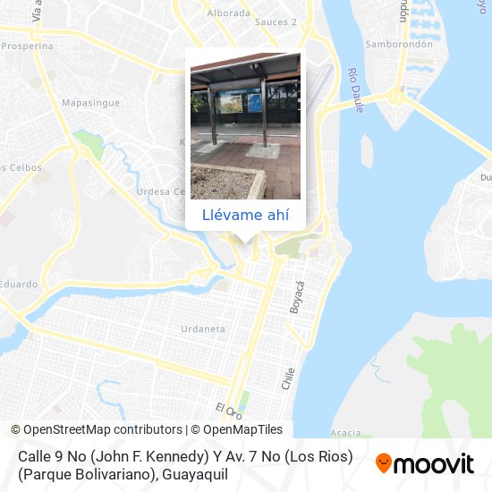 Mapa de Calle 9 No (John F. Kennedy) Y Av. 7 No (Los Rios) (Parque Bolivariano)