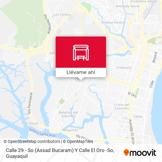 Mapa de Calle 29 - So (Assad Bucaram)  Y Calle El Oro -So