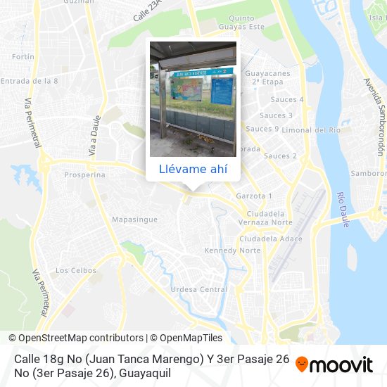 Mapa de Calle 18g No (Juan Tanca Marengo) Y 3er Pasaje 26 No (3er Pasaje 26)
