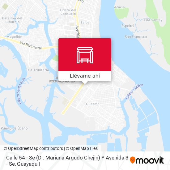 Mapa de Calle 54 - Se (Dr. Mariana Argudo Chejin) Y Avenida 3 - Se