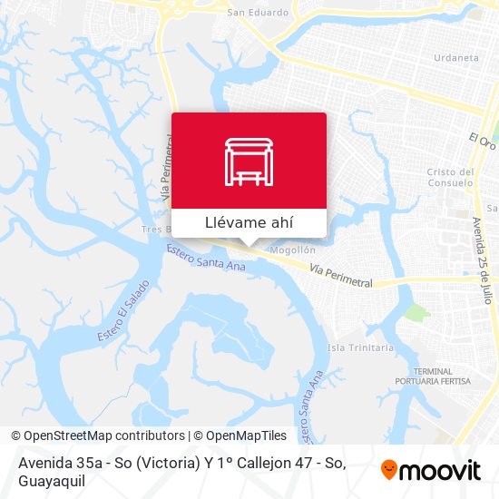 Mapa de Avenida 35a - So (Victoria) Y 1º  Callejon 47 - So