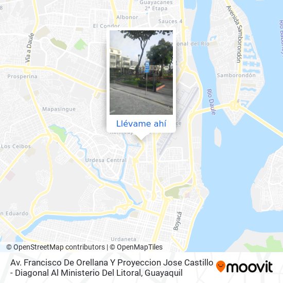 Mapa de Av. Francisco  De Orellana Y Proyeccion Jose Castillo - Diagonal Al Ministerio Del Litoral