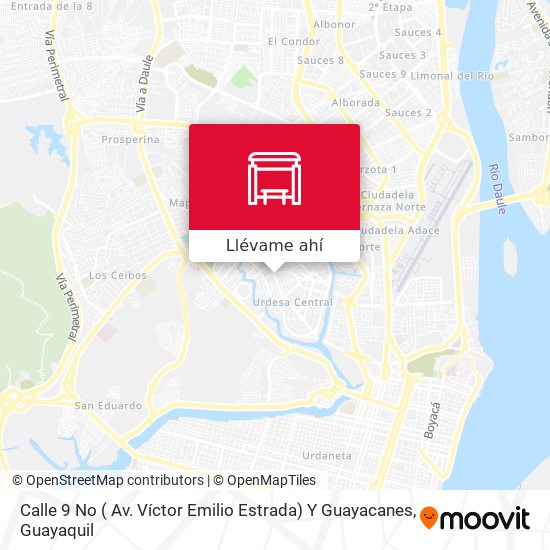 Mapa de Calle 9 No ( Av. Víctor Emilio Estrada) Y Guayacanes