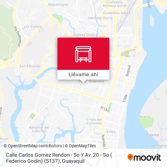 Mapa de Calle Carlos Gomez Rendon - So  Y  Av.  20 - So  ( Federico Godin) (S137)