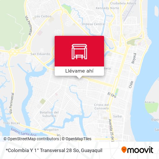 Mapa de *Colombia Y 1° Transversal 28 So