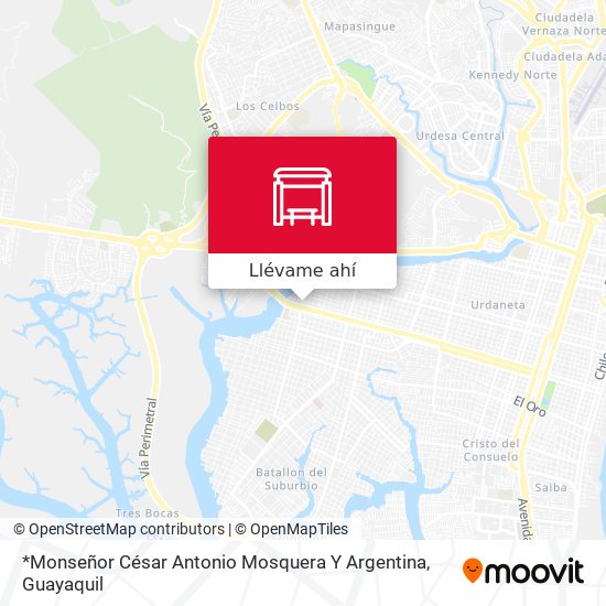 Mapa de *Monseñor César Antonio Mosquera Y Argentina