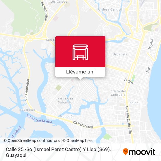 Mapa de Calle 25 -So (Ismael Perez Castro) Y Lleb (S69)