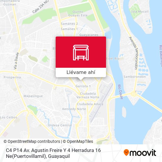 Mapa de C4 P14 Av. Agustin Freire Y  4 Herradura 16 Ne(Puertovillamil)