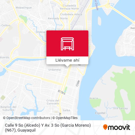 Mapa de Calle 9 So (Alcedo) Y Av. 3 So (Garcia Moreno) (N67)