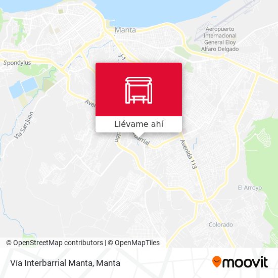 Mapa de Vía Interbarrial Manta