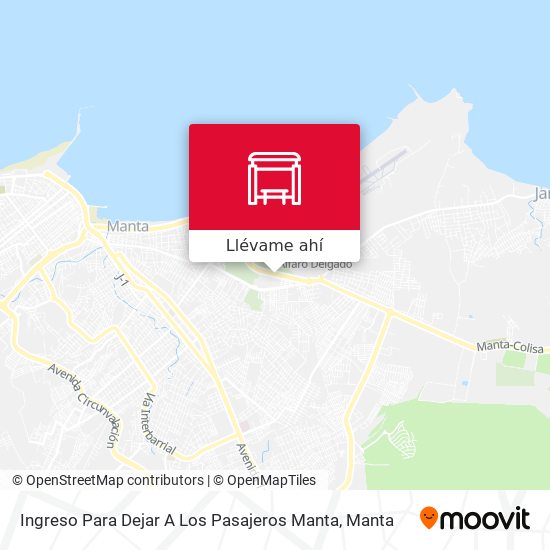 Mapa de Ingreso Para Dejar A Los Pasajeros Manta