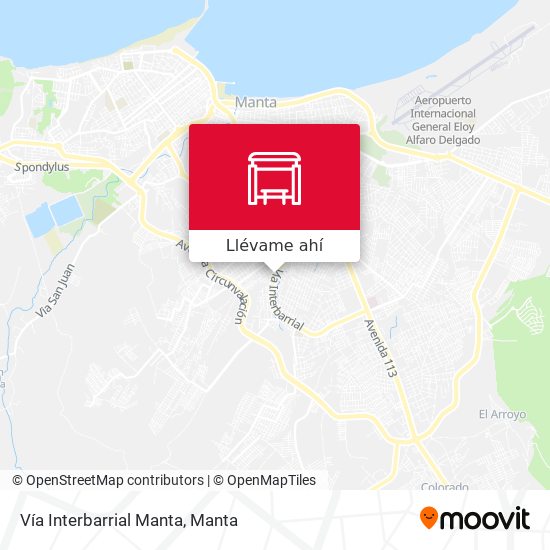 Mapa de Vía Interbarrial Manta