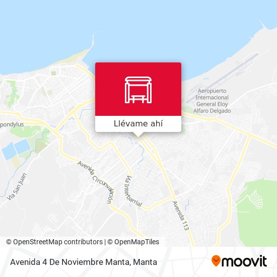 Mapa de Avenida 4 De Noviembre Manta