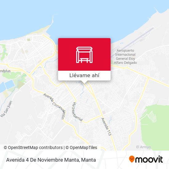 Mapa de Avenida 4 De Noviembre Manta