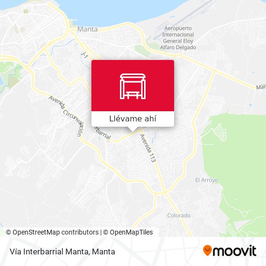 Mapa de Vía Interbarrial Manta