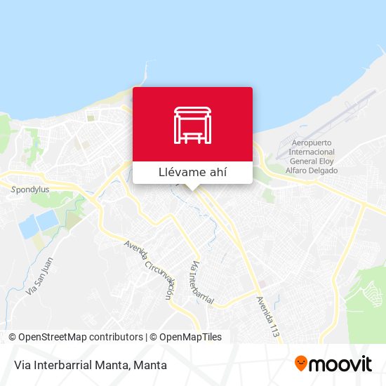 Mapa de Via Interbarrial Manta