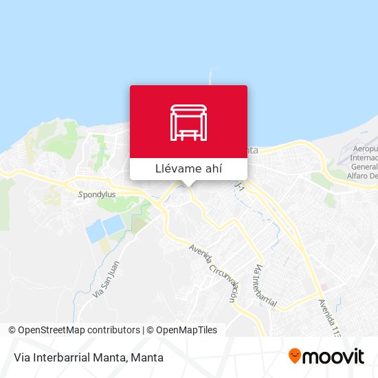 Mapa de Via Interbarrial Manta