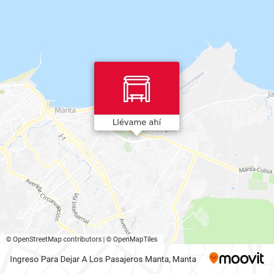 Mapa de Ingreso Para Dejar A Los Pasajeros Manta