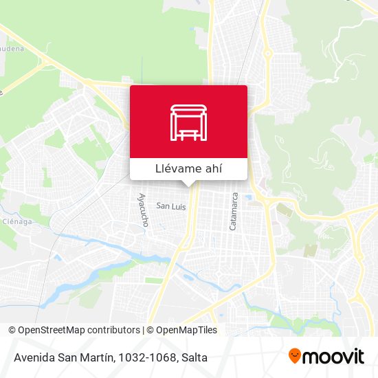 Mapa de Avenida San Martín, 1032-1068