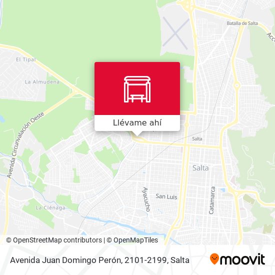 Mapa de Avenida Juan Domingo Perón, 2101-2199
