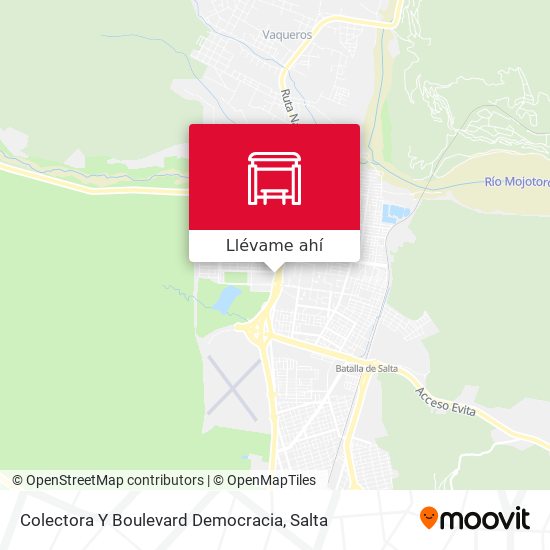Mapa de Colectora Y Boulevard Democracia