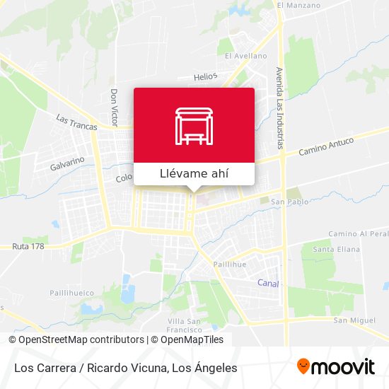 Cómo llegar a Los Carrera / Ricardo Vicuna en Los Ángeles en Autobús?