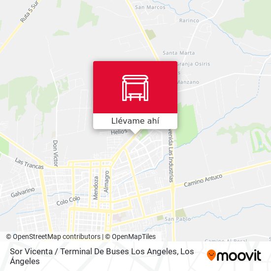 Mapa de Sor Vicenta / Terminal De Buses Los Angeles