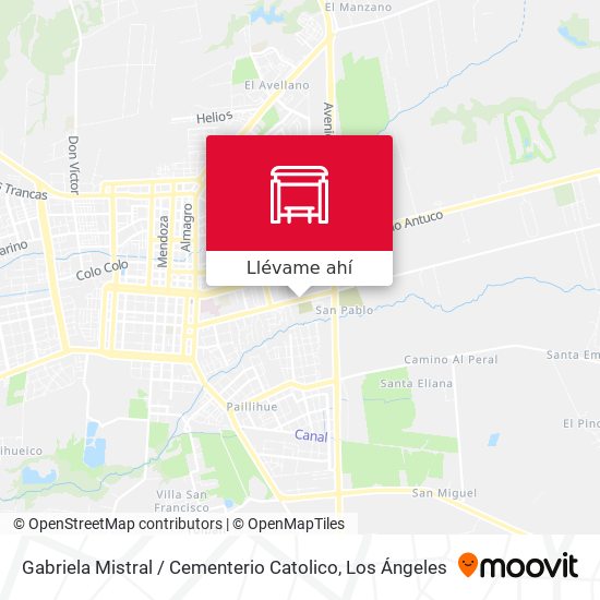 Mapa de Gabriela Mistral / Cementerio Catolico