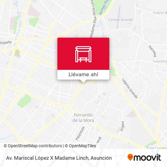 Mapa de Av. Mariscal López X Madame Linch