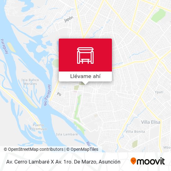 Mapa de Av. Cerro Lambaré X Av. 1ro. De Marzo