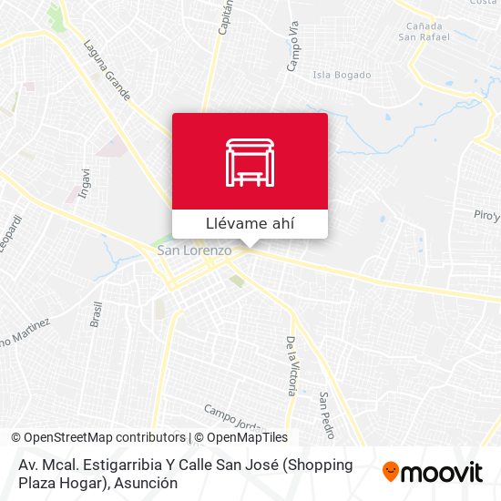 Mapa de Av. Mcal. Estigarribia Y Calle San José (Shopping Plaza Hogar)