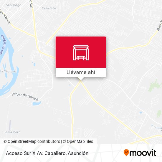 Mapa de Acceso Sur X Av. Caballero