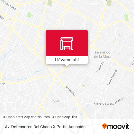 Mapa de Av. Defensores Del Chaco X Pettit