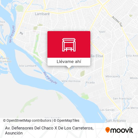 Mapa de Av. Defensores Del Chaco X De Los Carreteros