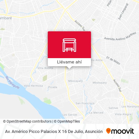 Mapa de Av. Américo Picco Palacios X 16 De Julio