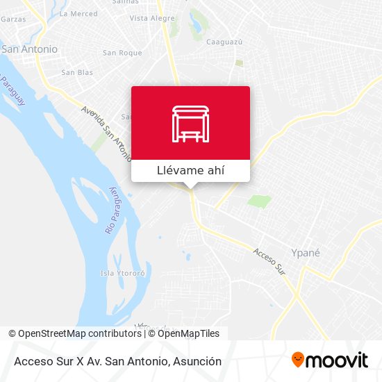 Mapa de Acceso Sur X Av. San Antonio