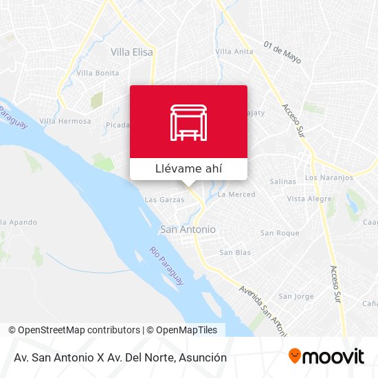 Mapa de Av. San Antonio X Av. Del Norte