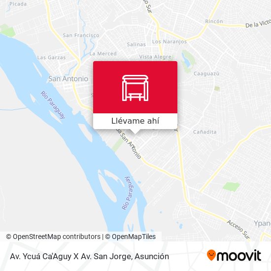 Mapa de Av. Ycuá Ca'Aguy X Av. San Jorge