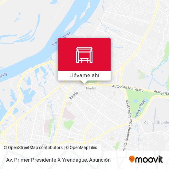 Mapa de Av. Primer Presidente X Yrendague