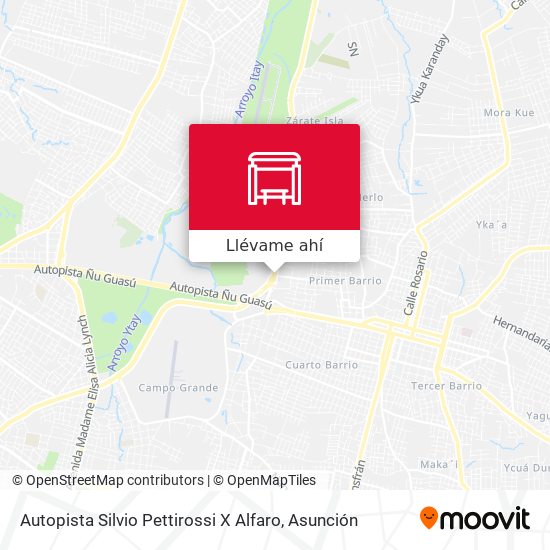 Mapa de Autopista Silvio Pettirossi X Alfaro