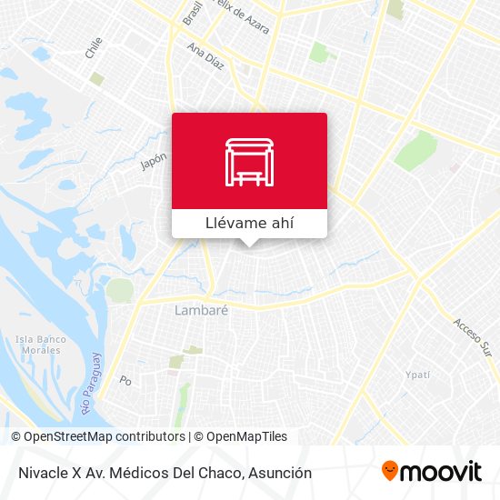 Mapa de Nivacle X Av. Médicos Del Chaco