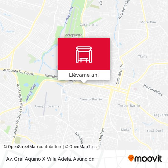 Mapa de Av. Gral Aquino X Villa Adela