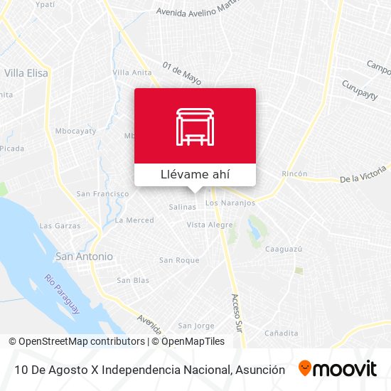 Mapa de 10 De Agosto X Independencia Nacional