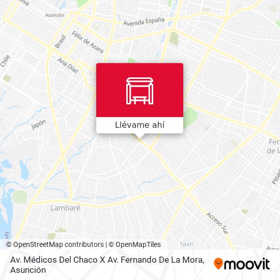 Mapa de Av. Médicos Del Chaco X Av. Fernando De La Mora