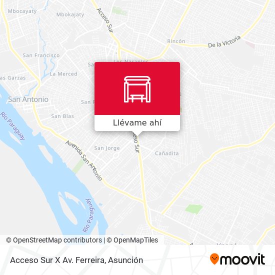 Mapa de Acceso Sur X Av. Ferreira