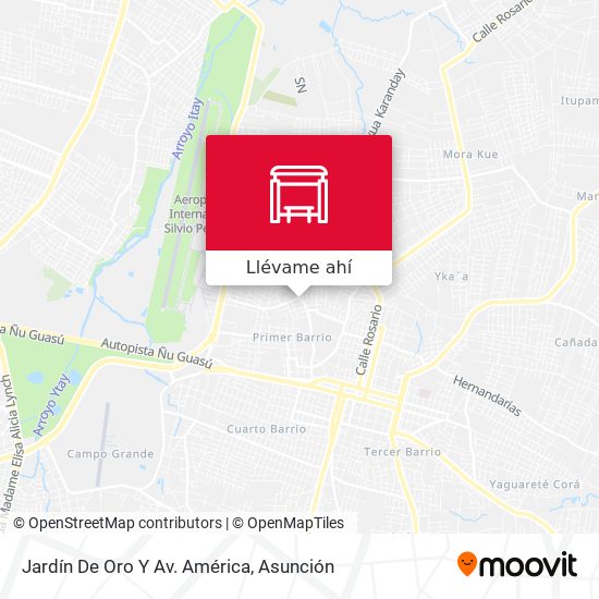 Mapa de Jardín De Oro Y Av. América