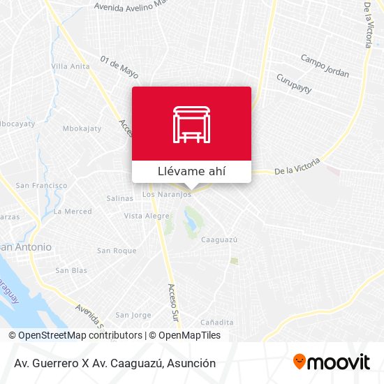 Mapa de Av. Guerrero X Av. Caaguazú